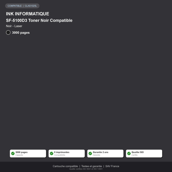 Samsung SF-5100D3 Toner Noir Compatible | INK Informatique