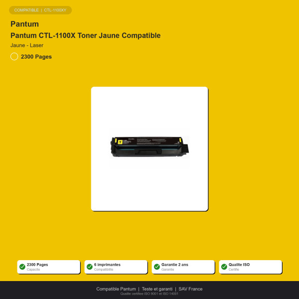 Pantum CTL-1100X Toner Jaune Compatible | INK Informatique