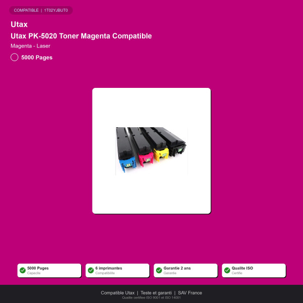 Utax PK-5020 Toner Magenta Compatible | INK Informatique