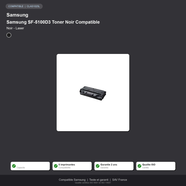 Samsung SF-5100D3 Toner Noir Compatible | INK Informatique