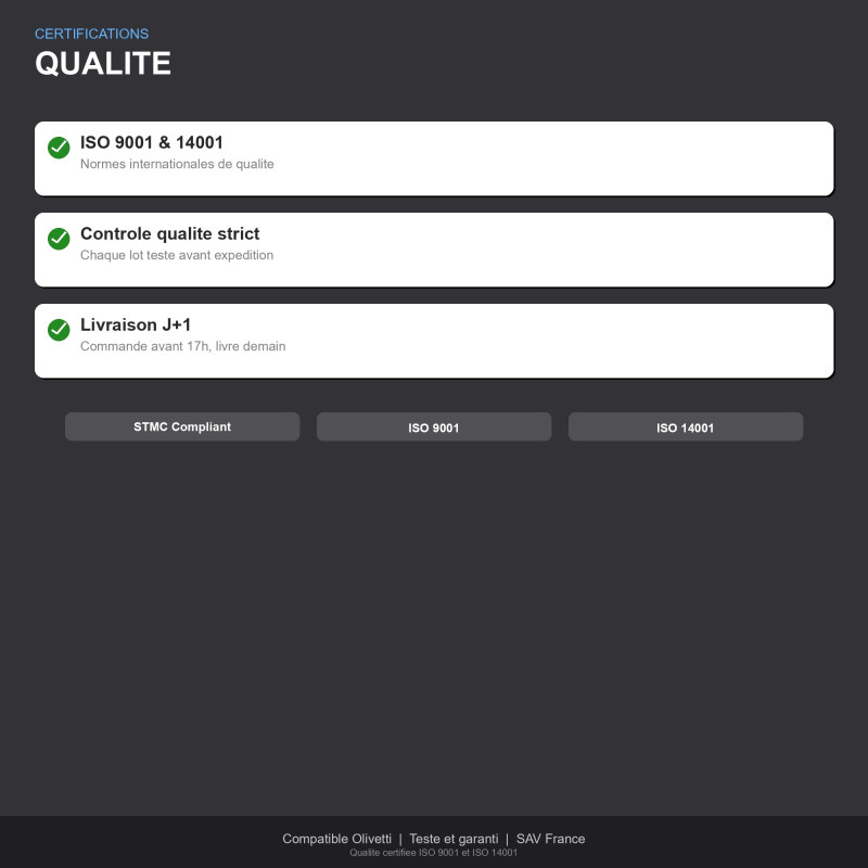 Olivetti B1249 Toner Noir Compatible | INK Informatique