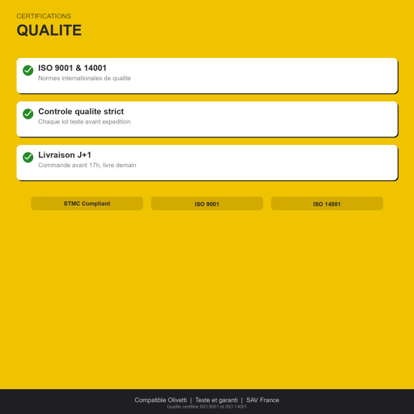 Olivetti B1250 Toner Jaune Compatible | INK Informatique