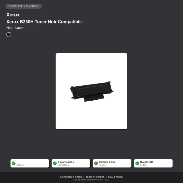 Xerox B230H Toner Noir Compatible | INK Informatique