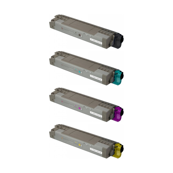 OKI C831 - Pack 4 Toners Compatibles (Noir, Cyan, Magenta, Jaune)