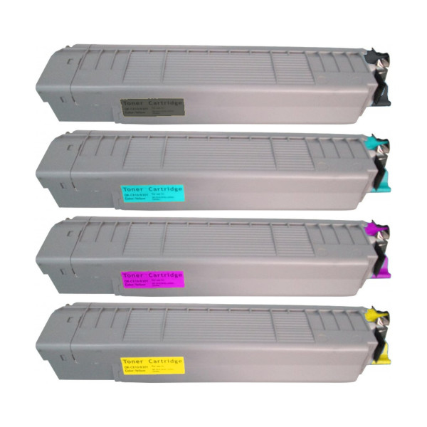 OKI C810 - Pack 4 Toners Compatibles (Noir, Cyan, Magenta, Jaune)