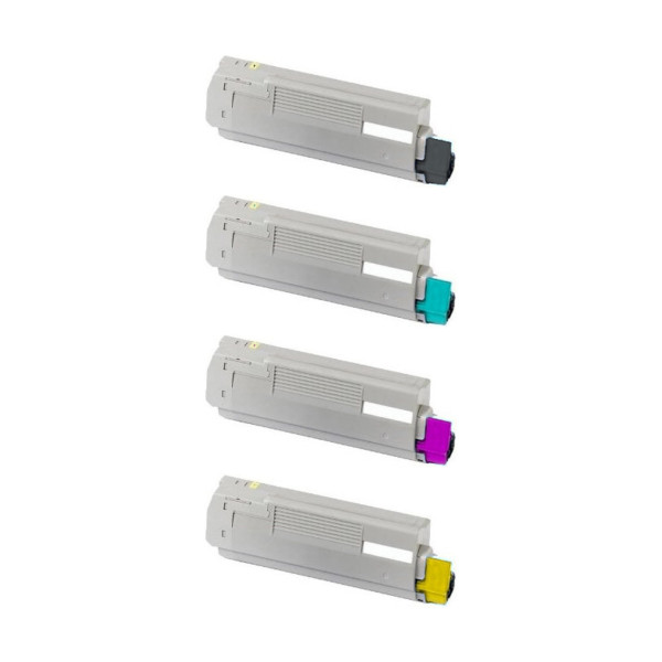 OKI ES8460 - Pack 4 Toners Compatibles (Noir, Cyan, Magenta, Jaune)