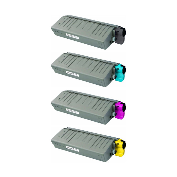 OKI C712 - Pack 4 Toners Compatibles (Noir, Cyan, Magenta, Jaune)