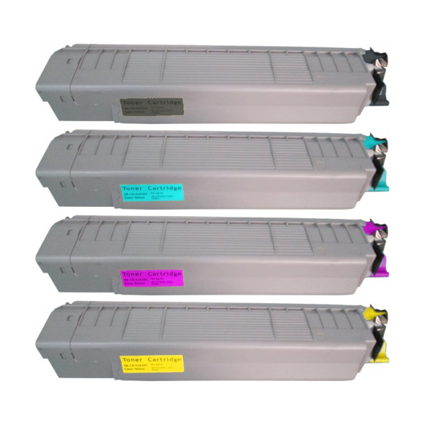 OKI C9655 - Pack 4 Toners Compatibles (Noir, Cyan, Magenta, Jaune)