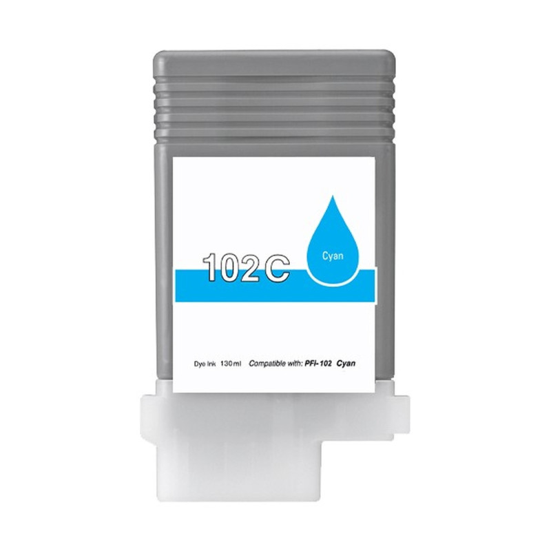 Canon PFI-102C Cartouche d'encre Cyan Remanuf | INK Informatique