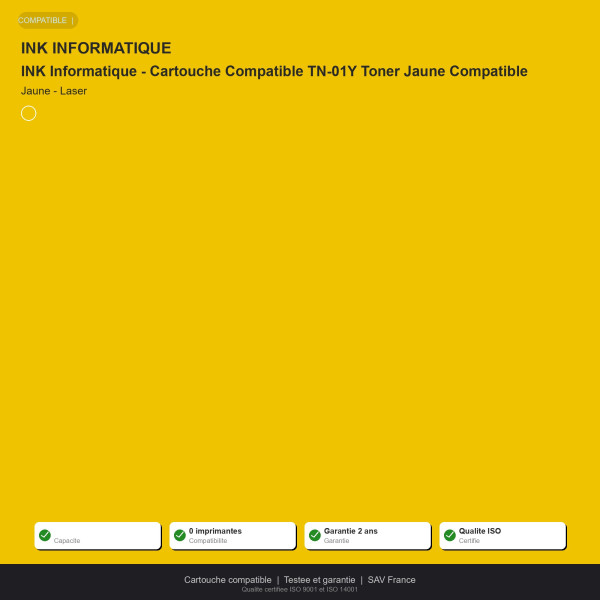 Brother TN-01Y Toner Jaune Compatible | INK Informatique