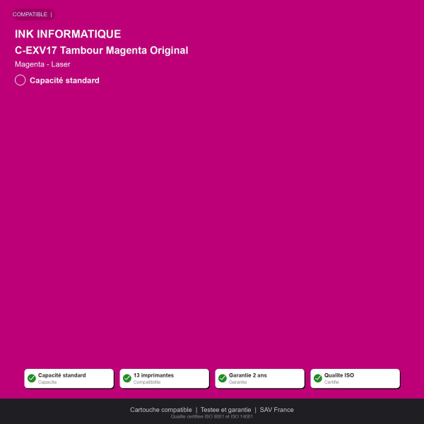 Canon C-EXV17 Tambour Magenta Original | INK Informatique