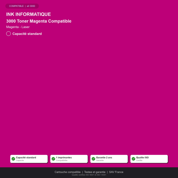 Dell 3000 Toner Magenta Compatible | INK Informatique