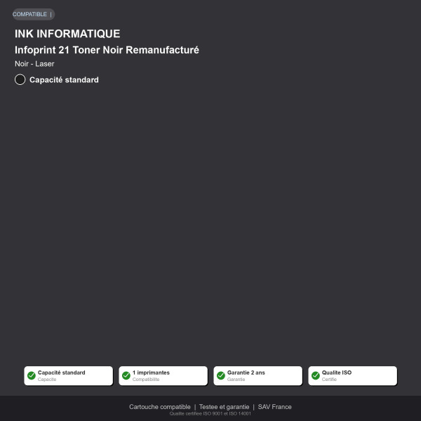 IBM Infoprint 21 Toner Noir Remanufacturé | INK Informatique